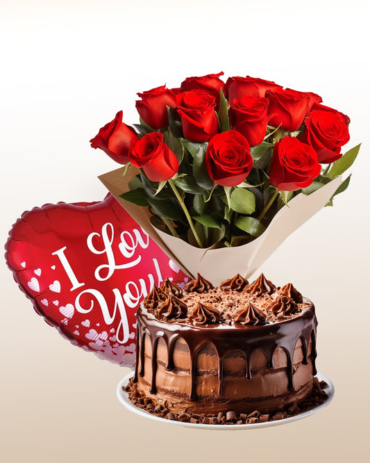 Special Offer: Cake + Flowers + Balloon