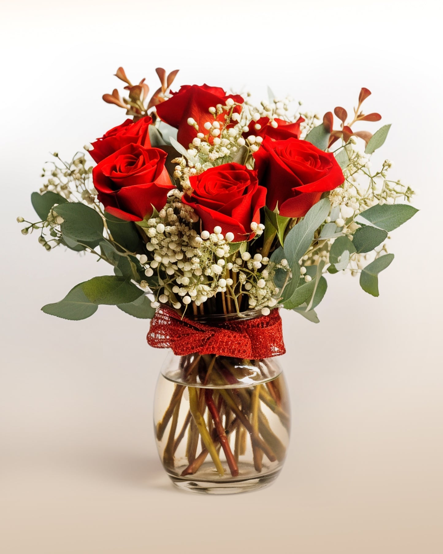 Arrangement de 6 Roses