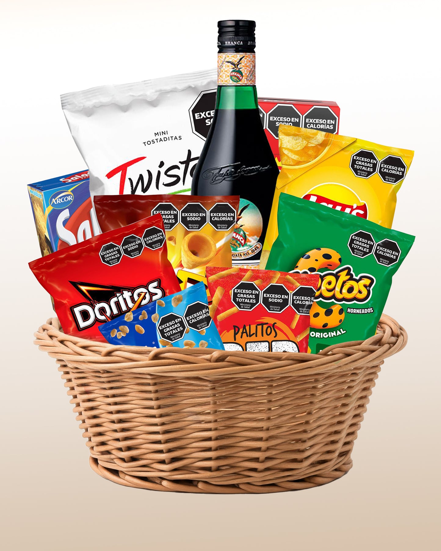 Cesta de Presentes de Snacks