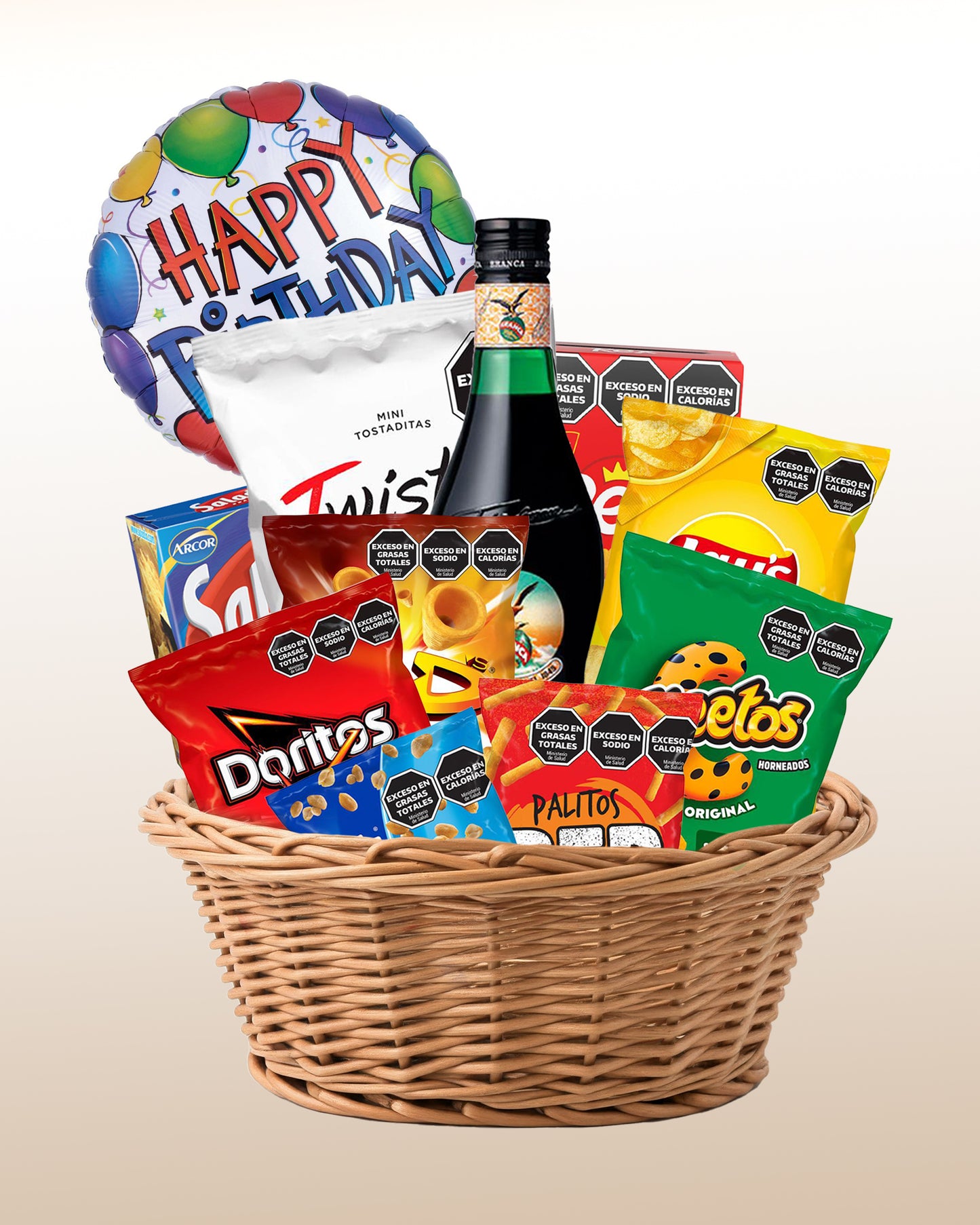 Cesta de Presentes de Snacks