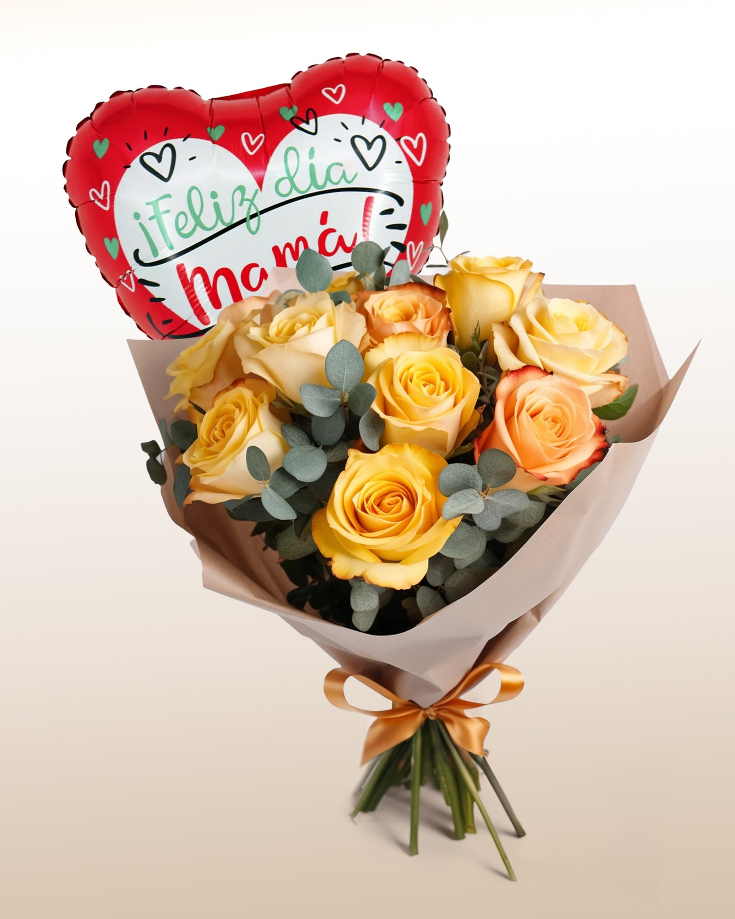 Combo Feliz Día: Bouquet de rosas + Globo