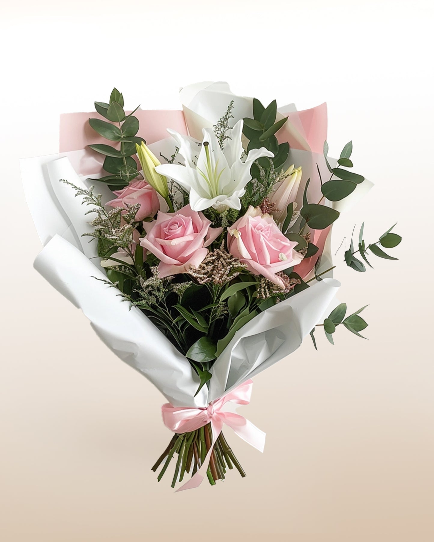 Zarte Blumenstrauß aus Rosen