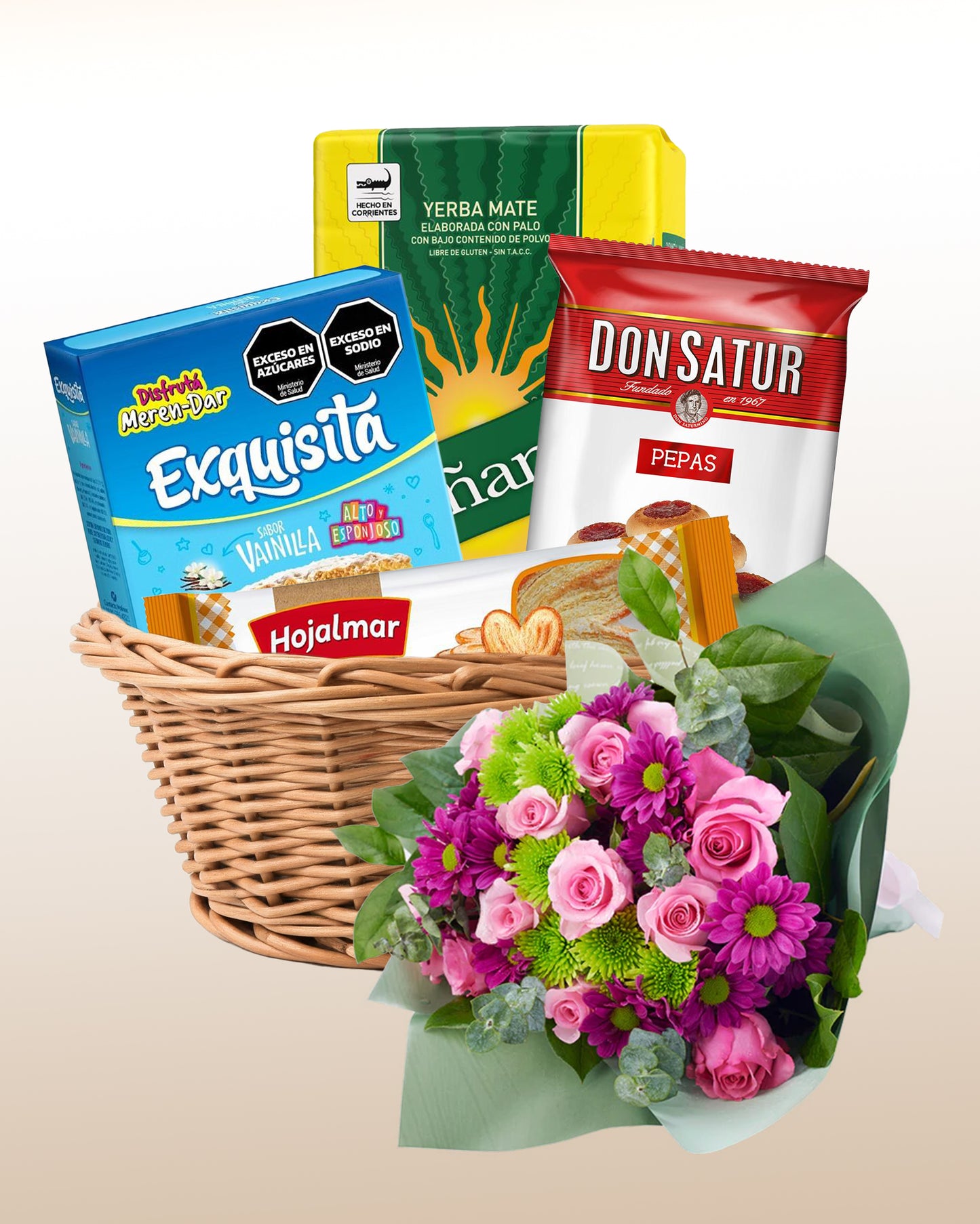 Panier Cadeau Mate + Bouquet