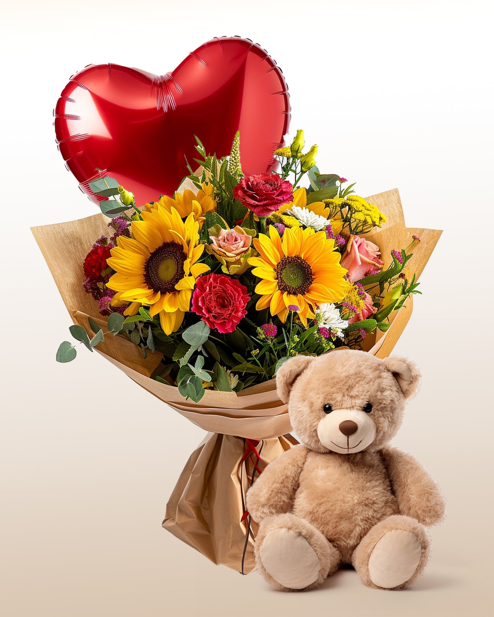 Teddy Bear Cute Flowers For Girlfriend Cute Teddy Bear Plush Toy With Red  Rose, Teddy Bear