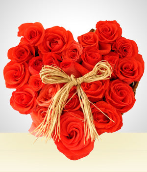 Coração 36 Rosas