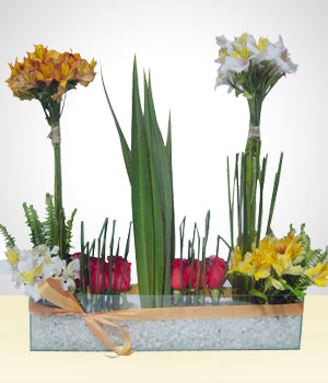 Arreglo Primaveral con Mármol