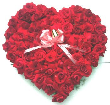 Corazón de 36 Rosas Rojas