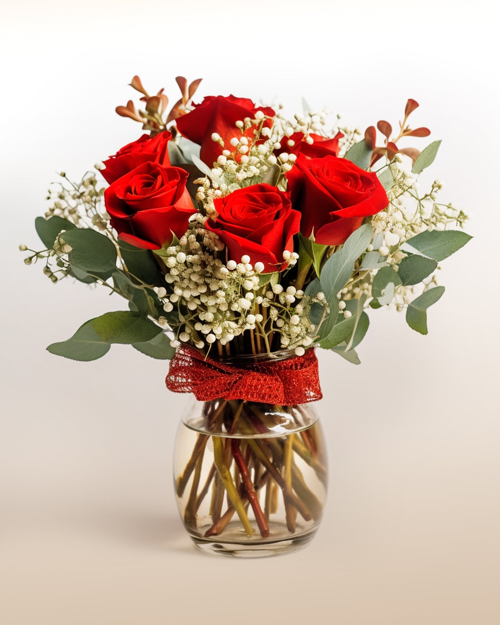 6 Roses Arrangement – LatinFlores.com