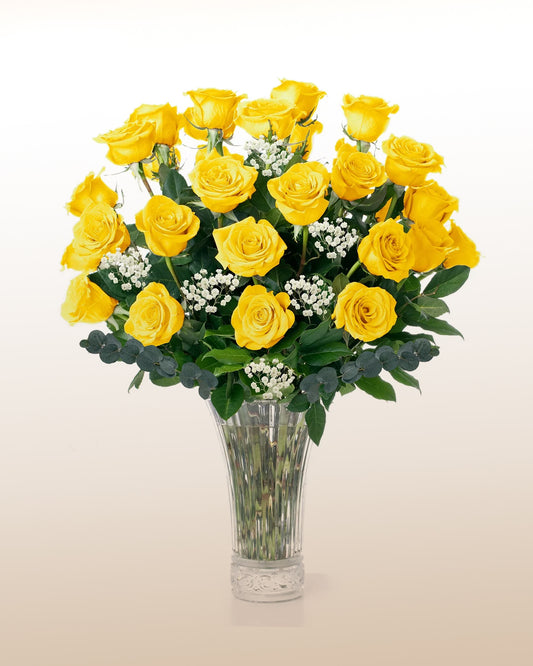 Yellow Roses Flower Arrangement