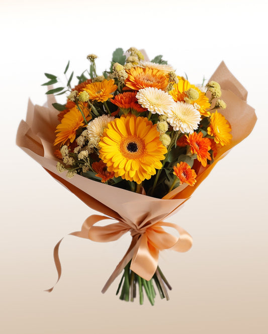 Bouquet Primaveral: Gerberas y Claveles