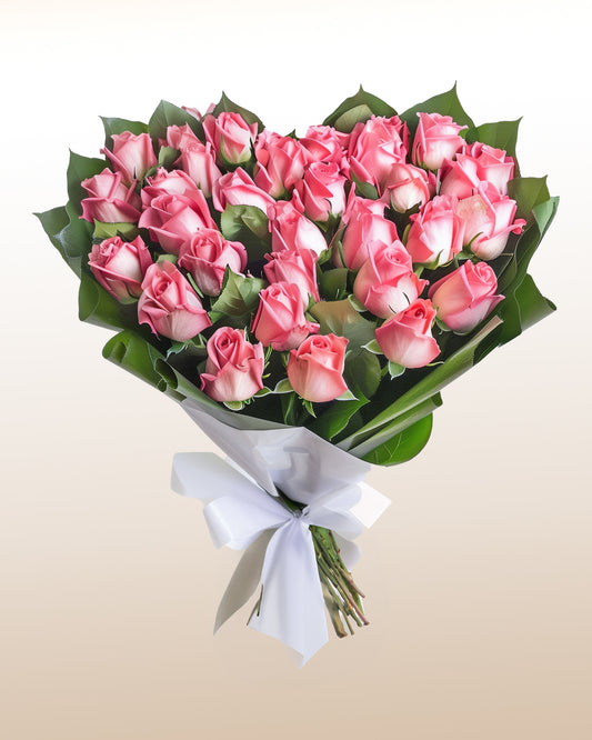 Bouquet inoubliable en forme de coeur