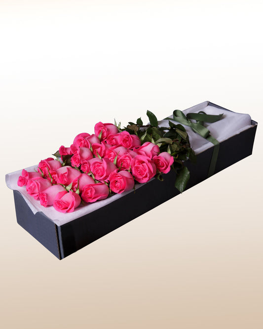 Boîte de luxe de 24 roses