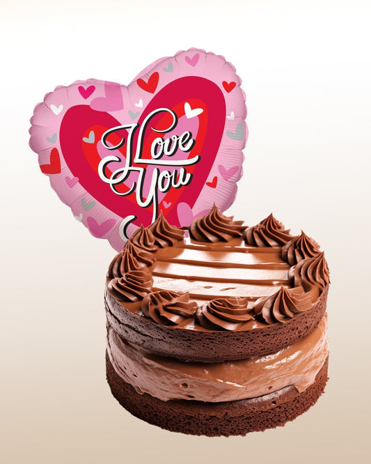 Sweetheart Combo: Cake + Heart Shaped Balloon