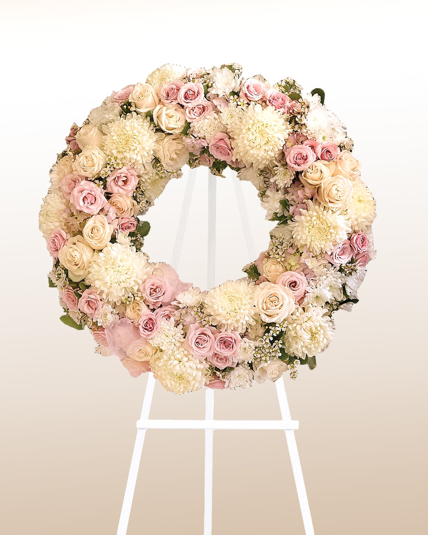 Ivory and Pink Love Wreath