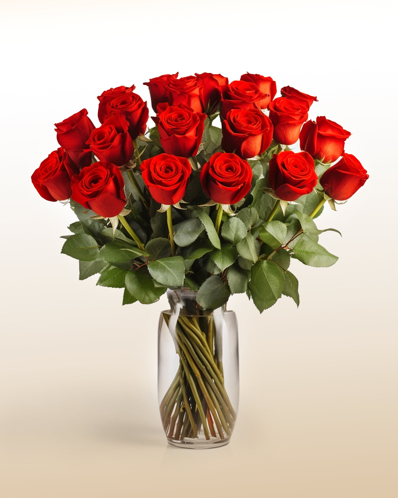 Majestic | 24 Red Roses in Vase | Flower Delivery USA – LatinFlores.com