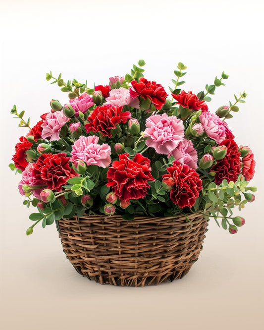 Red Illusion: Red & Pink Carnations