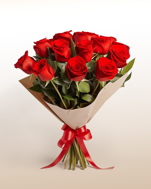 Red Roses Bouquet (12 Roses)