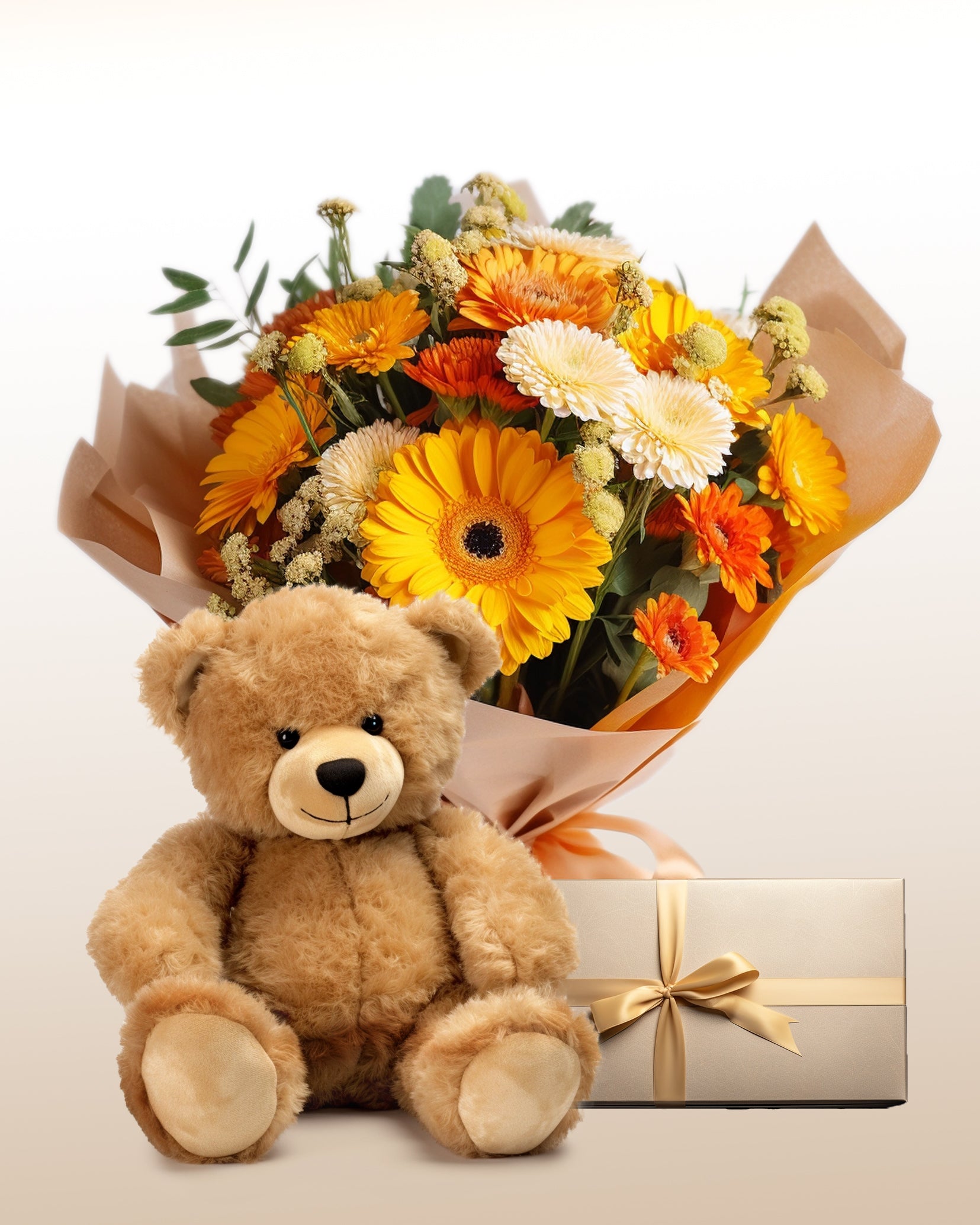 Peluche Uccellino Marrone In Bouquet – Altezza 33 Cm – Onwomania (Trampoliere)