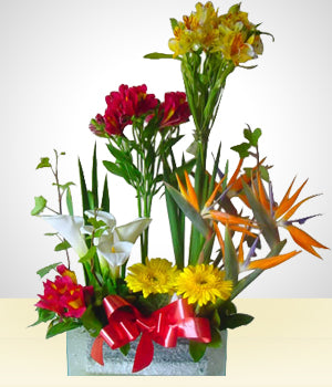 Beautiful Glass Bowl Flower Arrangement