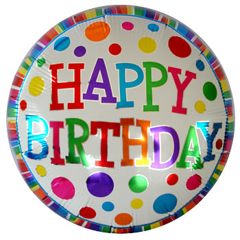Medium Metallic Balloon - Happy Birthday