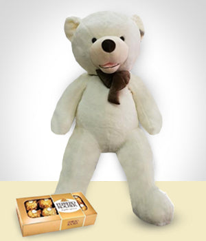 Romantic Bear XL & Chocolates Combo