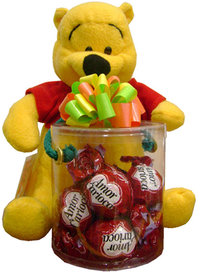 Winnie Pooh with chocolates